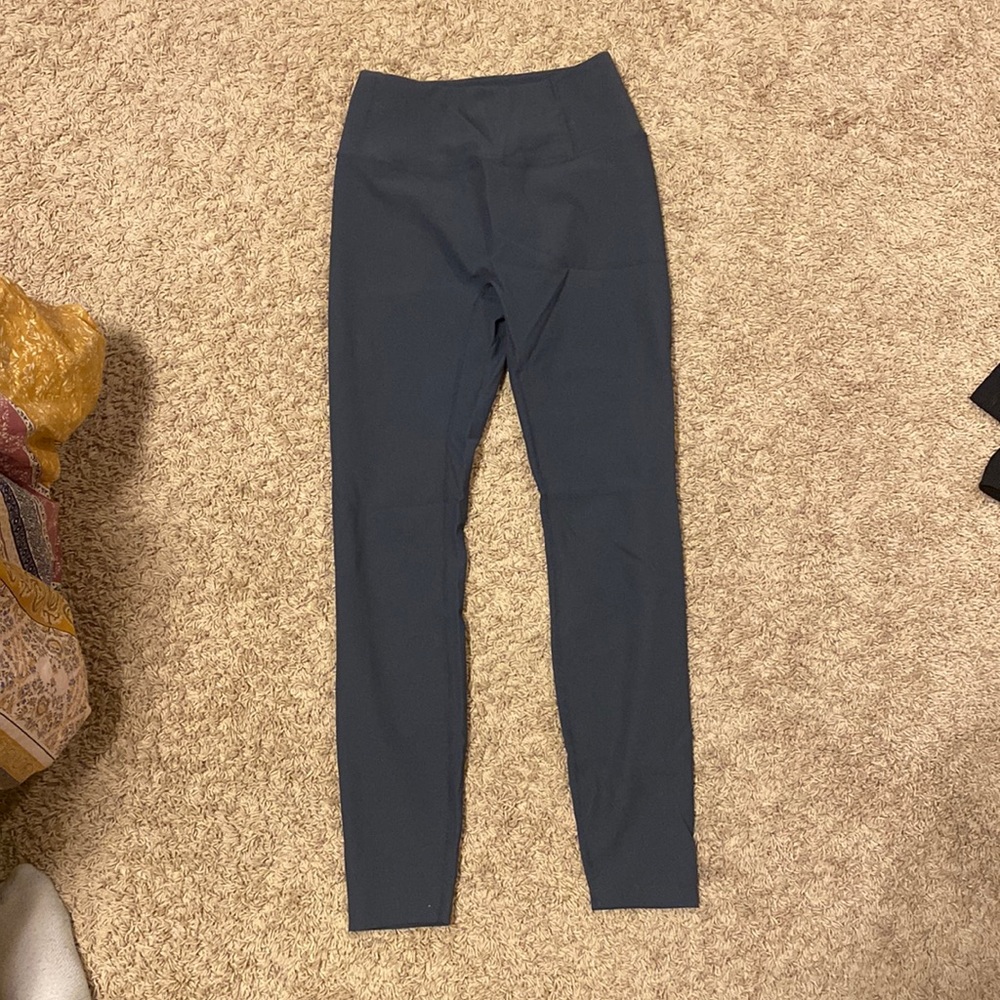 grey ribbed leggings